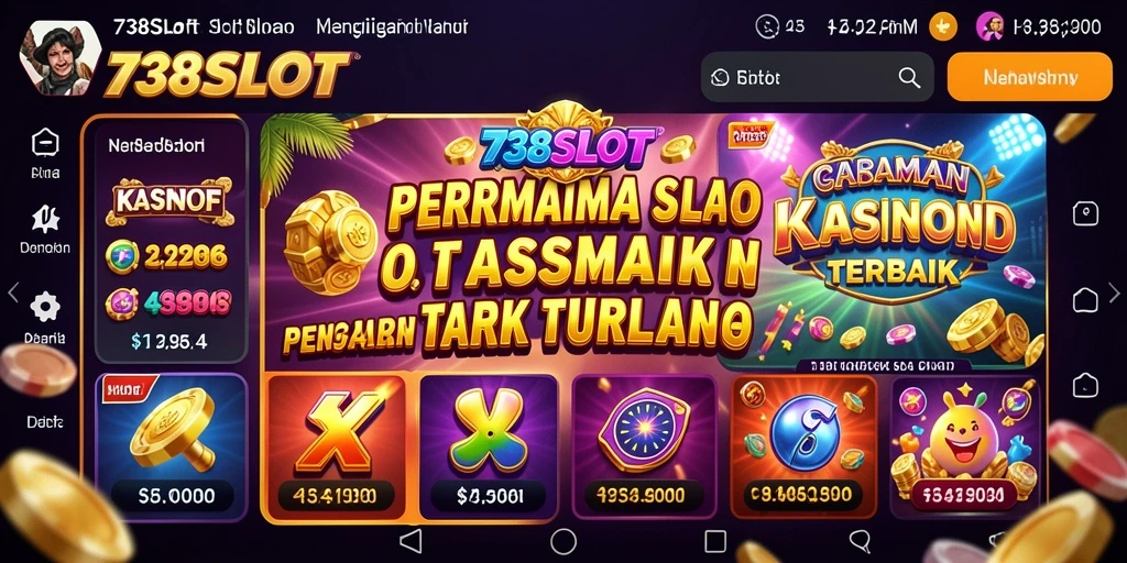 Tampilan screenshot menunjukkan gameplay slot yang mendebarkan di 738SLOT.