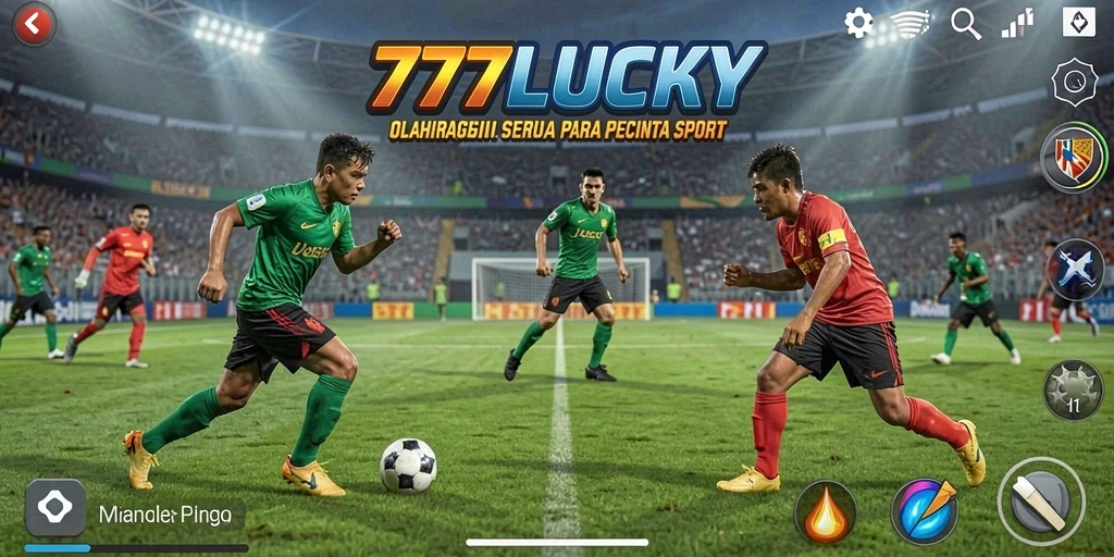 Tampilan gameplay seru di 777LUCKY dengan momen olahraga menegangkan.