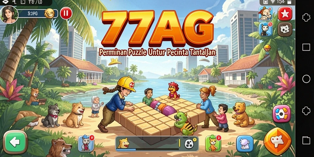 Screenshot gameplay 77AG yang menunjukkan teka-teki menantang.
