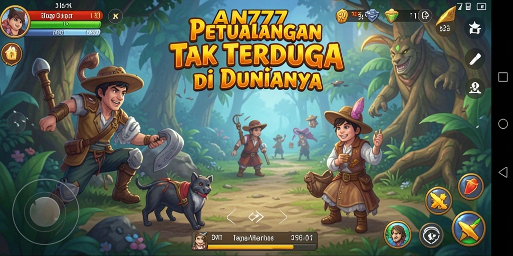 Gameplay ARPG AN777 yang seru dan mendebarkan.
