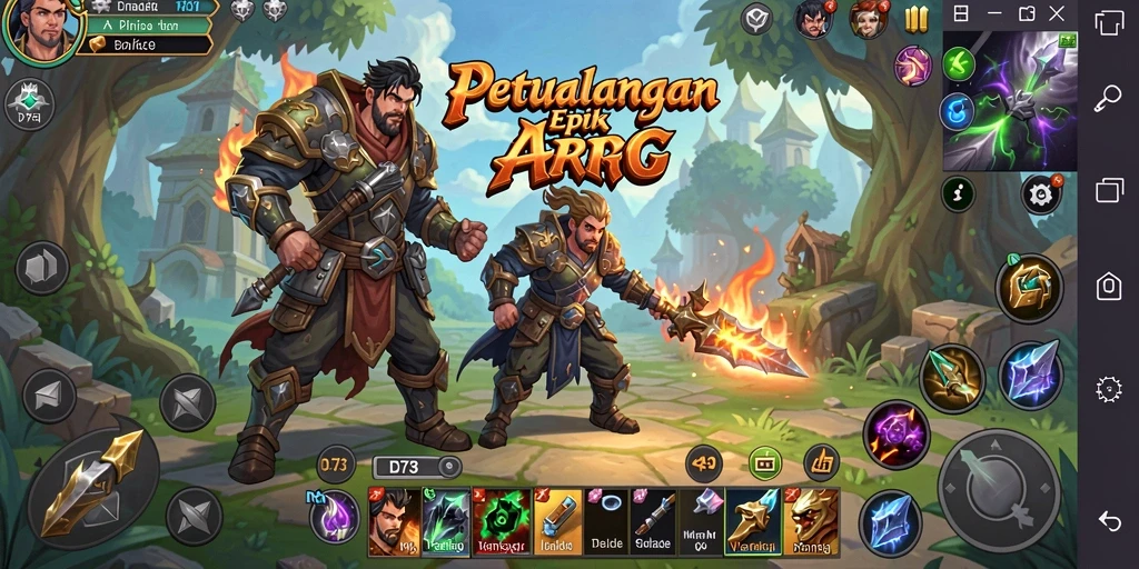 Menampilkan aksi pertarungan epik dalam dunia D73 yang memukau.