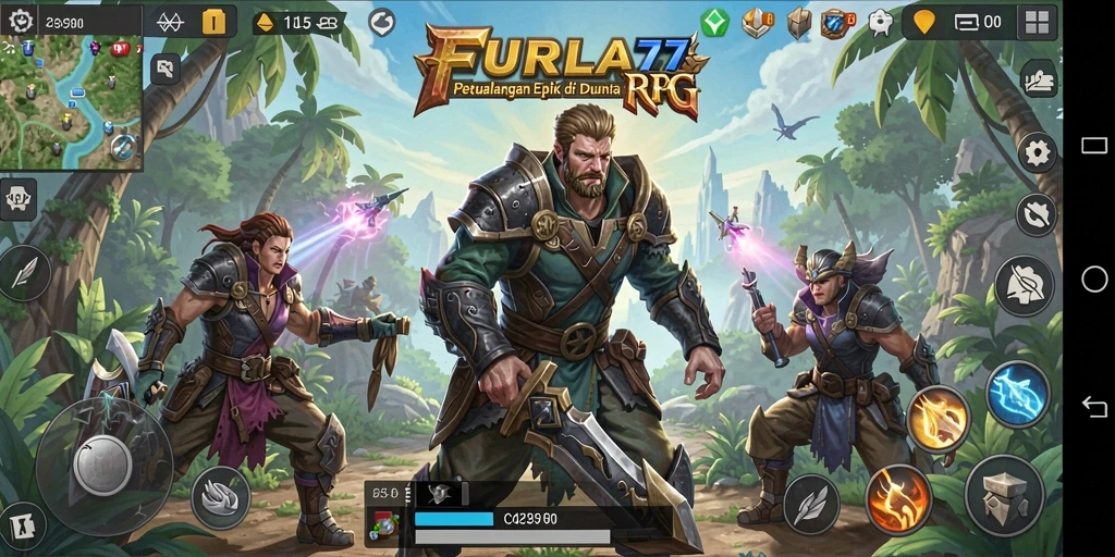 Screenshot gameplay FURLA77 menampilkan aksi seru di dunia RPG.