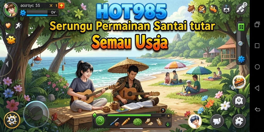 Tampilan permainan HOT985 yang menarik dan ceria.