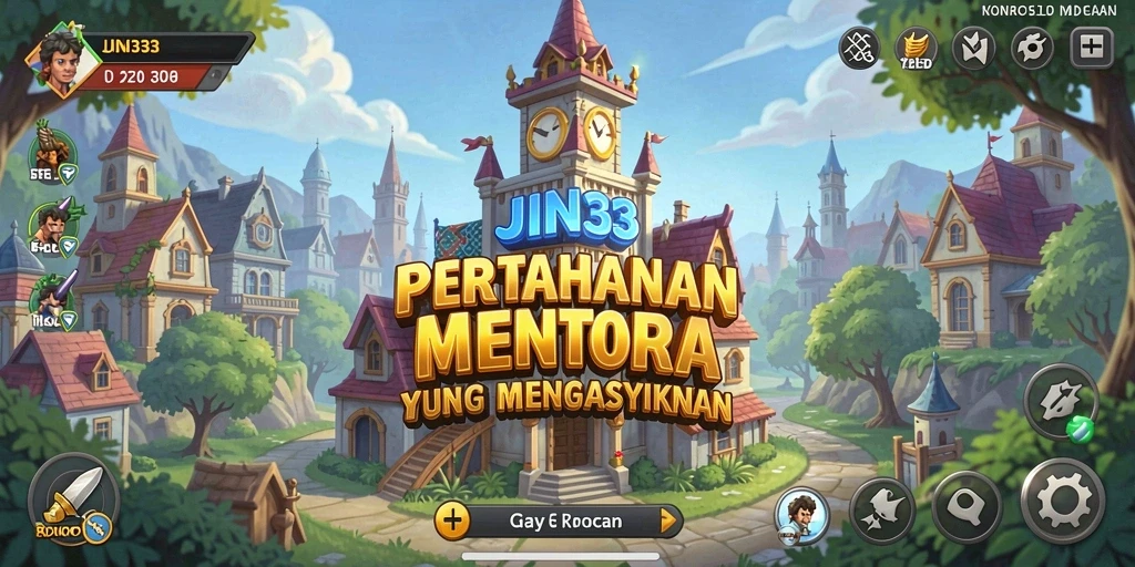 Tampilan gameplay JIN33 yang intens dan menantang di Tower Defense.