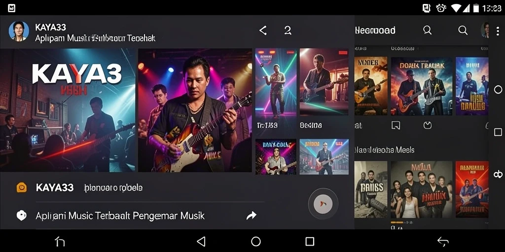 Screenshot KAYA33 menampilkan pengguna yang berkaraoke dengan lagu favorit.