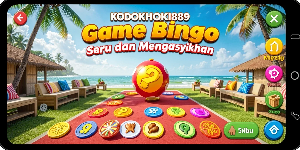 Tampilan menarik dari gameplay Bingo KODOKHOKI889 yang penuh warna.