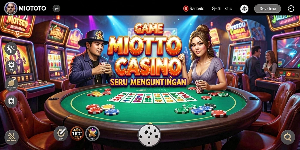 Tampilan menarik dari gameplay MIOTOTO yang penuh dengan aksi Kasino.