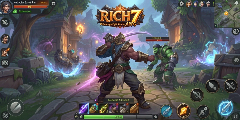 Tampilan menarik dari permainan RICH7 dengan aksi ARPG yang intens.