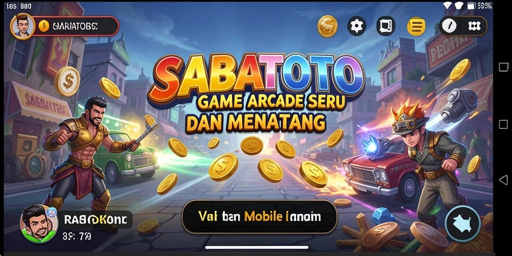 Screenshot gameplay SABATOTO menampilkan aksi seru dalam permainan Arcade.
