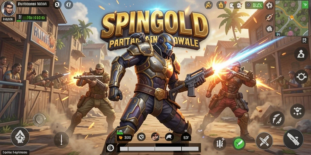 Gameplay SPINGOLD yang mendebarkan dalam pertempuran Battle Royale.
