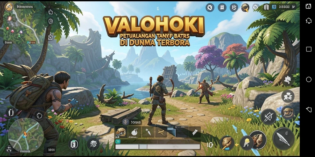 Tangkapan layar menampilkan gameplay dinamis dan eksplorasi dunia terbuka.