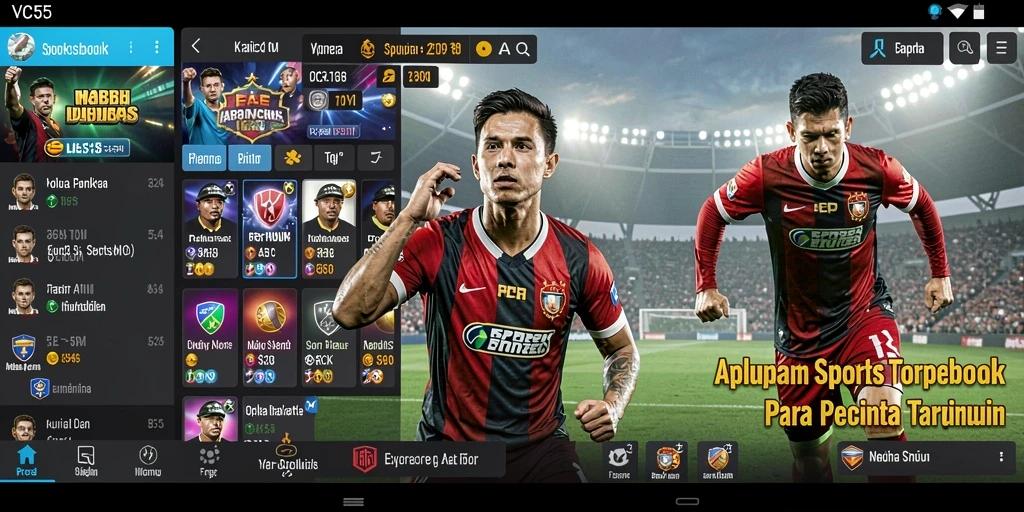 Tampilan gameplay yang mendebarkan dalam aplikasi Sportsbook VC55.