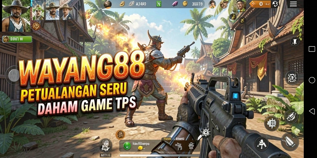 Tangkapan layar menunjukkan aksi intens dalam permainan TPS WAYANG88.