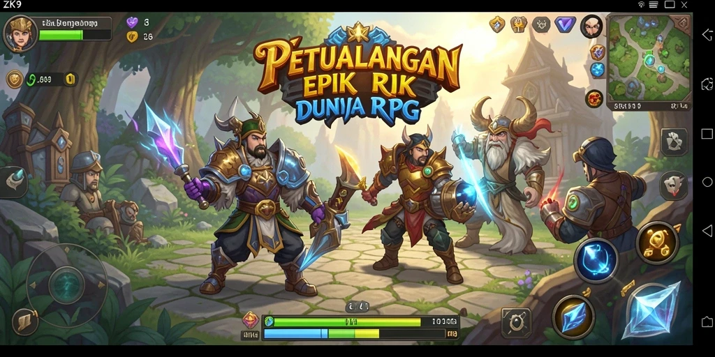 Gameplay ZK9 menampilkan pertarungan epik dan eksplorasi dunia magis.